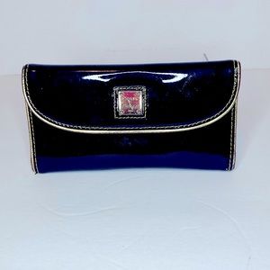 DOONEY & BOURKE Black Leather Wallet w/ Gold trimming | size: SM